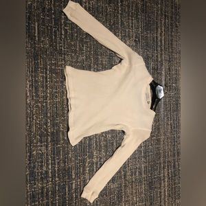 Vintage guess cream color waffle knit shirt size m/l